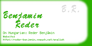 benjamin reder business card