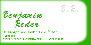 benjamin reder business card